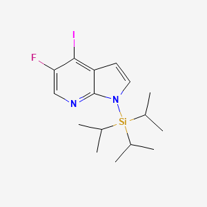molecular formula C16H24FIN2Si B1390965 5-Fluoro-4-iodo-1-(triisopropylsilyl)-1H-pyrrolo[2,3-b]pyridine CAS No. 1020056-67-0