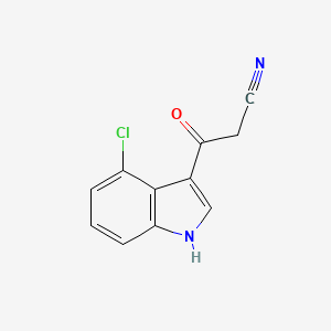 molecular formula C11H7ClN2O B1390968 3-(4-氯-1H-吲哚-3-基)-3-氧代丙腈 CAS No. 1189749-49-2