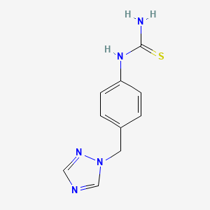 molecular formula C10H11N5S B1390969 N-[4-(1H-1,2,4-triazol-1-ylmethyl)phenyl]thiourea CAS No. 1189749-60-7