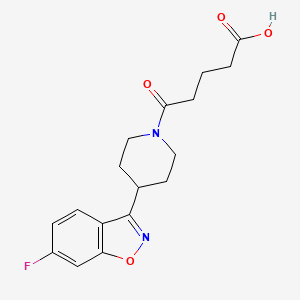 molecular formula C17H19FN2O4 B1390972 5-[4-(6-Fluoro-1,2-benzisoxazol-3-yl)piperidin-1-yl]-5-oxopentanoic acid CAS No. 1189749-34-5