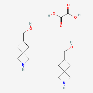 2-Azaspiro[3.3]heptan-6-ylmethanol;hemi(oxalic acid)