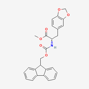 molecular formula C26H23NO6 B13909781 Methyl (S)-2-(Fmoc-amino)-3-(benzo[d][1,3]dioxol-5-yl)propanoate 