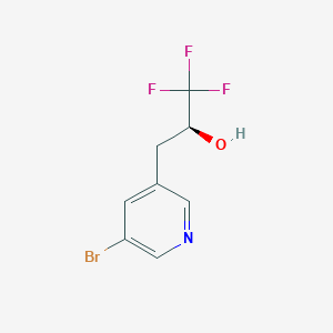 molecular formula C8H7BrF3NO B13909786 (2S)-3-(5-bromopyridin-3-yl)-1,1,1-trifluoropropan-2-ol 