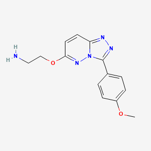 molecular formula C14H15N5O2 B1390981 (2-{[3-(4-Methoxyphenyl)[1,2,4]triazolo[4,3-b]pyridazin-6-yl]oxy}ethyl)amine CAS No. 1204296-37-6