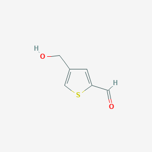 molecular formula C6H6O2S B13909817 2-Thiophenecarboxaldehyde, 4-(hydroxymethyl)- 