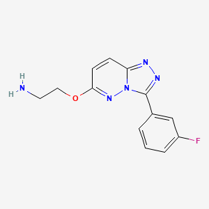 molecular formula C13H12FN5O B1390982 (2-{[3-(3-Fluorophenyl)[1,2,4]triazolo[4,3-b]pyridazin-6-yl]oxy}ethyl)amine CAS No. 1204297-71-1