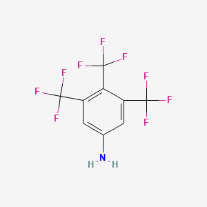 molecular formula C9H4F9N B13909837 3,4,5-Tris(trifluoromethyl)aniline 