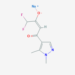 sodium (2E)-4-(1,5-dimethyl-1H-pyrazol-4-yl)-1,1-difluoro-4-oxobut-2-en-2-olate