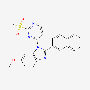 6-Methoxy-1-(2-methylsulfonylpyrimidin-4-yl)-2-naphthalen-2-ylbenzimidazole