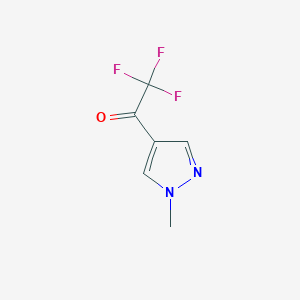 molecular formula C6H5F3N2O B1390987 2,2,2-trifluoro-1-(1-methyl-1H-pyrazol-4-yl)ethan-1-one CAS No. 1174886-69-1