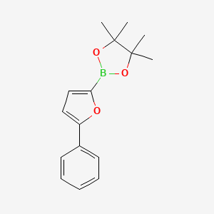 molecular formula C16H19BO3 B1390988 4,4,5,5-Tetramethyl-2-(5-phenylfuran-2-yl)-1,3,2-dioxaborolane CAS No. 1396752-91-2