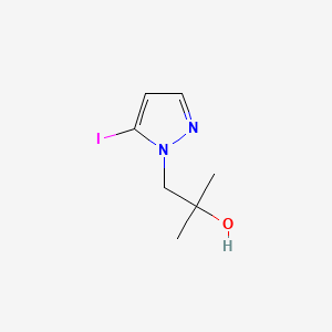 molecular formula C7H11IN2O B13909889 1-(5-Iodopyrazol-1-YL)-2-methyl-propan-2-OL 