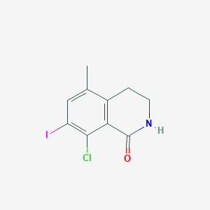 molecular formula C10H9ClINO B13909891 8-chloro-7-iodo-5-methyl-3,4-dihydroisoquinolin-1(2H)-one 