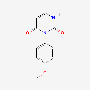 molecular formula C11H10N2O3 B1390990 3-(4-甲氧基苯基)嘧啶-2,4(1H,3H)-二酮 CAS No. 1204296-36-5