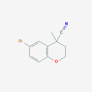 molecular formula C11H10BrNO B13909905 6-Bromo-4-methylchromane-4-carbonitrile 