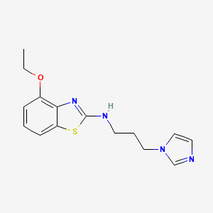 molecular formula C15H18N4OS B1390993 N-(3-(1H-Imidazol-1-yl)propyl)-4-ethoxybenzo[d]thiazol-2-amin CAS No. 1207000-47-2