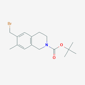 tert-butyl 6-(bromomethyl)-7-methyl-3,4-dihydro-1H-isoquinoline-2-carboxylate