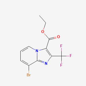 molecular formula C11H8BrF3N2O2 B1390994 Ethyl 8-bromo-2-(trifluoromethyl)imidazo[1,2-a]pyridine-3-carboxylate CAS No. 1038389-86-4