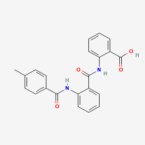 molecular formula C22H18N2O4 B13909967 2-[[2-[(4-Methylbenzoyl)amino]benzoyl]amino]benzoic acid 