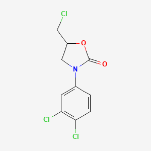 molecular formula C10H8Cl3NO2 B1390997 5-(氯甲基)-3-(3,4-二氯苯基)-1,3-噁唑烷-2-酮 CAS No. 1204298-22-5