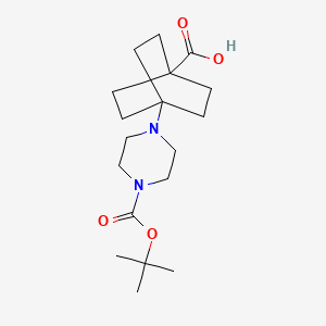 4-(4-Tert-butoxycarbonylpiperazin-1-yl)bicyclo[2.2.2]octane-1-carboxylic acid