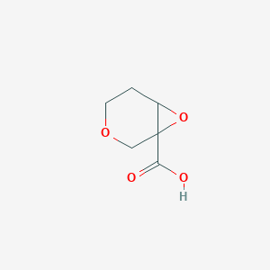 molecular formula C6H8O4 B13910009 3,7-Dioxabicyclo[4.1.0]heptane-1-carboxylic acid 