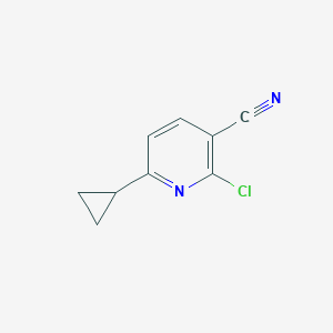 molecular formula C9H7ClN2 B1391003 2-氯-6-环丙基烟酰腈 CAS No. 1198475-35-2