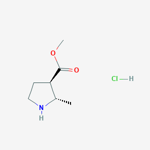 molecular formula C7H14ClNO2 B13910069 Methyl (2S,3R)-2-methylpyrrolidine-3-carboxylate hydrochloride 