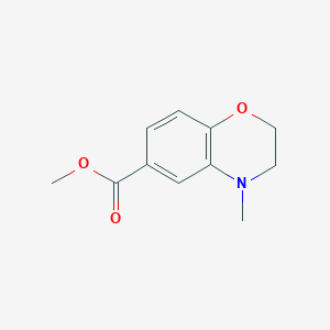 molecular formula C11H13NO3 B1391008 4-甲基-3,4-二氢-2H-1,4-苯并恶嗪-6-甲酸甲酯 CAS No. 1160474-64-5