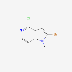 molecular formula C8H6BrClN2 B13910093 2-Bromo-4-chloro-1-methyl-pyrrolo[3,2-C]pyridine 