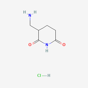 3-(Aminomethyl)piperidine-2,6-dione;hydrochloride