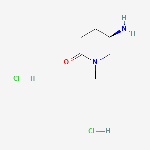 molecular formula C6H14Cl2N2O B13910101 (5R)-5-amino-1-methyl-piperidin-2-one;dihydrochloride 