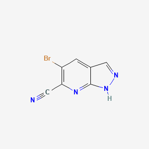 5-bromo-1H-pyrazolo[3,4-b]pyridine-6-carbonitrile