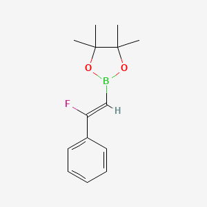 molecular formula C14H18BFO2 B13910114 2-[(Z)-2-fluoro-2-phenylethenyl]-4,4,5,5-tetramethyl-1,3,2-dioxaborolane 