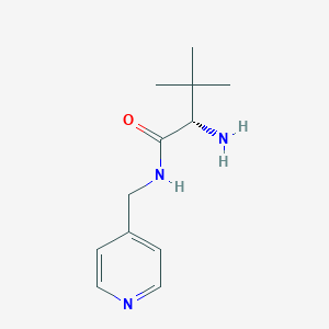 molecular formula C12H19N3O B13910125 (2S)-2-amino-3,3-dimethyl-N-(pyridin-4-ylmethyl)butanamide 