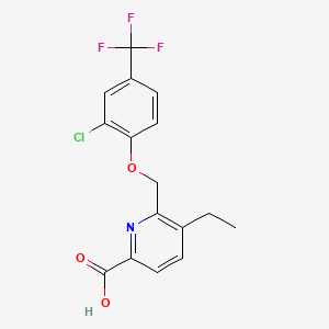 6-[[2-Chloro-4-(trifluoromethyl)phenoxy]methyl]-5-ethyl-pyridine-2-carboxylic acid