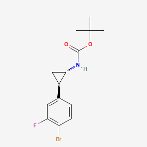 molecular formula C14H17BrFNO2 B13910153 tert-butyl N-[(1S,2R)-2-(4-bromo-3-fluoro-phenyl)cyclopropyl]carbamate 