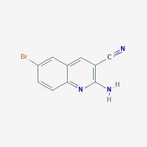 molecular formula C10H6BrN3 B1391018 2-Amino-6-bromo-3-quinolinecarbonitrile CAS No. 951221-67-3