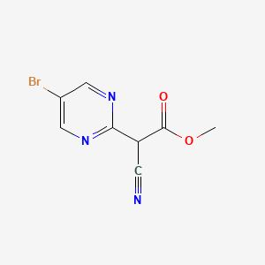 molecular formula C8H6BrN3O2 B1391019 Methyl 2-(5-bromo-2-pyrimidinyl)-2-cyanoacetate CAS No. 1171919-13-3
