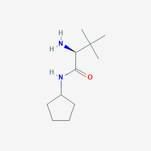 molecular formula C11H22N2O B13910197 (2S)-2-amino-N-cyclopentyl-3,3-dimethylbutanamide 