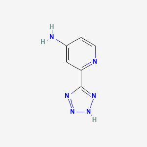 molecular formula C6H6N6 B13910200 2-(1H-1,2,3,4-tetrazol-5-yl)pyridin-4-amine 