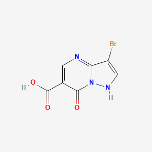 molecular formula C7H4BrN3O3 B1391022 3-Bromo-7-hydroxypyrazolo[1,5-A]pyrimidine-6-carboxylic acid CAS No. 1198475-37-4