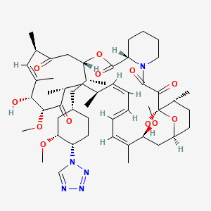 molecular formula C52H79N5O12 B13910233 (1R,9S,12S,15R,16Z,18R,19R,21R,23S,24E,26Z,28E,30S,32S,35R)-1,18-dihydroxy-19,30-dimethoxy-12-[(2R)-1-[(1S,3R,4S)-3-methoxy-4-(tetrazol-1-yl)cyclohexyl]propan-2-yl]-15,17,21,23,29,35-hexamethyl-11,36-dioxa-4-azatricyclo[30.3.1.04,9]hexatriaconta-16,24,26,28-tetraene-2,3,10,14,20-pentone 