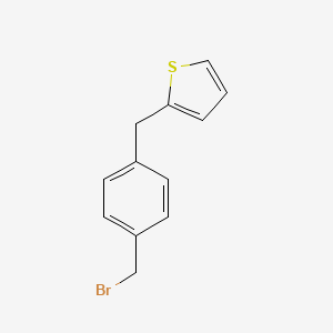 molecular formula C12H11BrS B1391024 2-[4-(Bromomethyl)benzyl]thiophene CAS No. 1007847-74-6