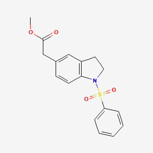 Methyl 2-[1-(benzenesulfonyl)indolin-5-yl]acetate