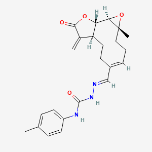 1-[(E)-[(1S,2R,4R,7E,11S)-4-methyl-12-methylidene-13-oxo-3,14-dioxatricyclo[9.3.0.02,4]tetradec-7-en-8-yl]methylideneamino]-3-(4-methylphenyl)urea