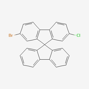 molecular formula C25H14BrCl B13910278 2-Bromo-7-chloro-9,9'-spirobi[fluorene] 