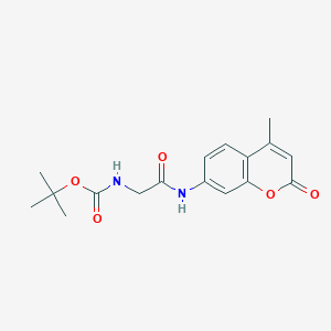 molecular formula C17H20N2O5 B13910305 tert-butyl N-[2-[(4-methyl-2-oxochromen-7-yl)amino]-2-oxoethyl]carbamate CAS No. 178483-16-4