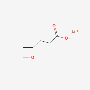 Lithium salt 3-(oxetan-2-YL)propanoic acid