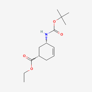 molecular formula C14H23NO4 B13910330 ethyl (1S,5S)-5-[(2-methylpropan-2-yl)oxycarbonylamino]cyclohex-3-ene-1-carboxylate 